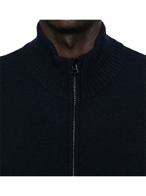 Cardigan lana con zip C.P. COMPANY | RFCMKN708A-110149A888 TOTAL ECLIPSE